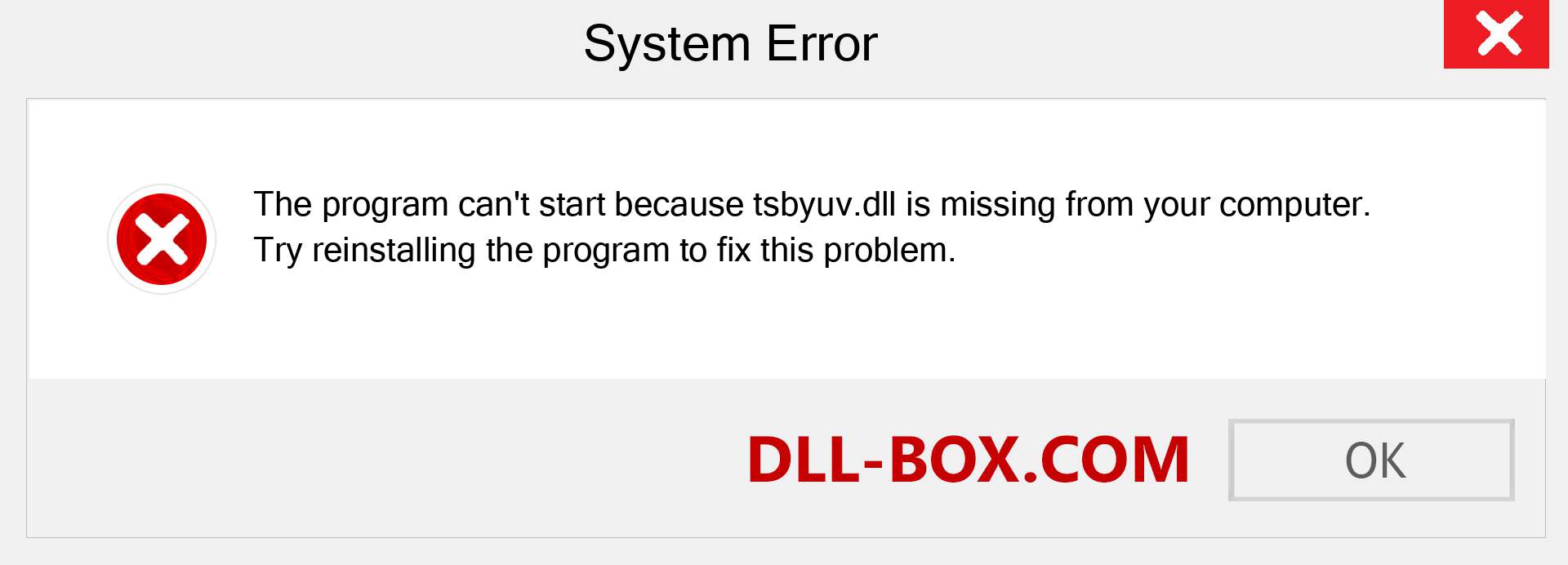  tsbyuv.dll file is missing?. Download for Windows 7, 8, 10 - Fix  tsbyuv dll Missing Error on Windows, photos, images