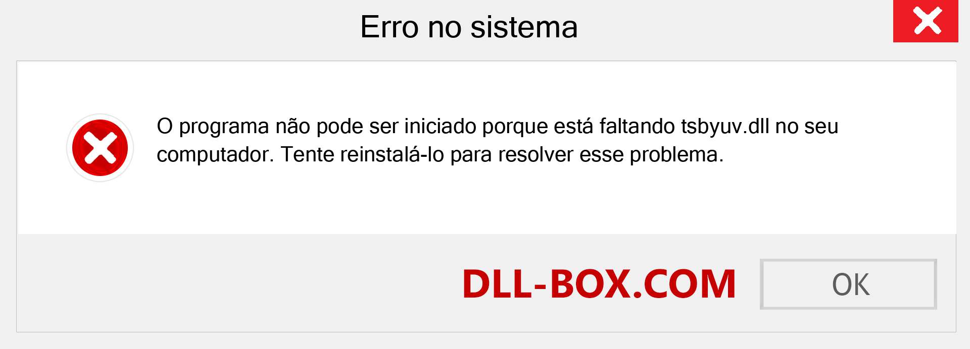 Arquivo tsbyuv.dll ausente ?. Download para Windows 7, 8, 10 - Correção de erro ausente tsbyuv dll no Windows, fotos, imagens